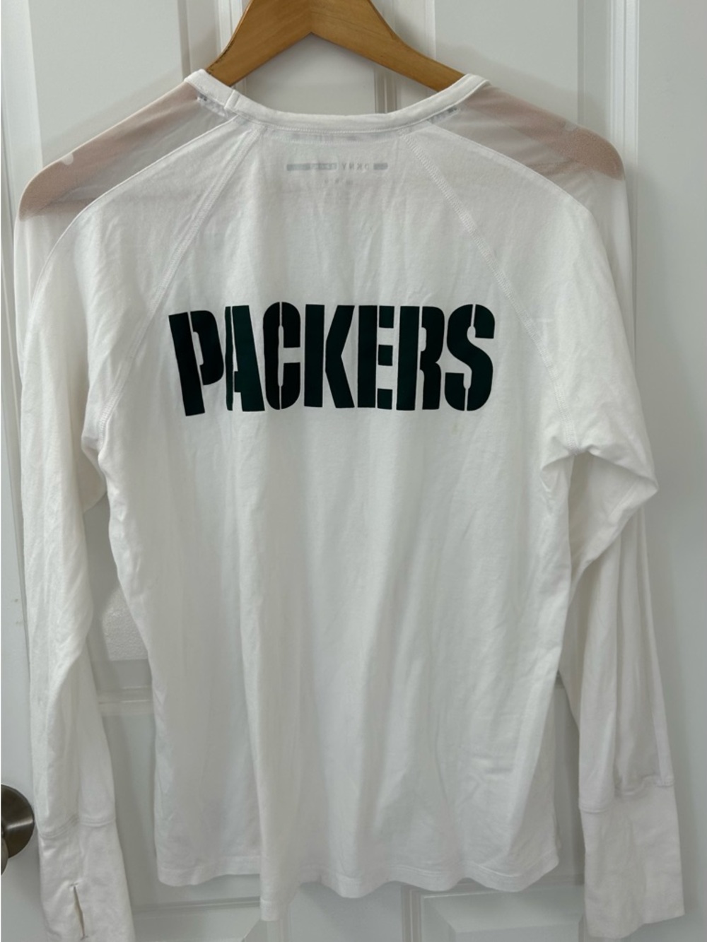 DKNY Green Bay Packers Long Sleeve Top.  & Packers black leggings.